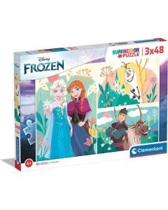 Puzzle supercolor Frozen 3x48 pz