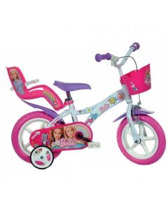 Dino Bikes Bicicletta Barbie 12'' viola bianca e fuxia