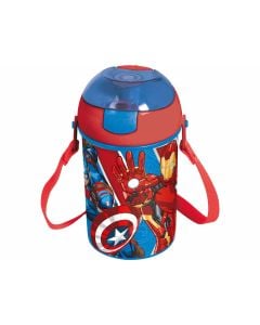 Borraccia Avengers con tappo a pulsante in plastica da 450ML
